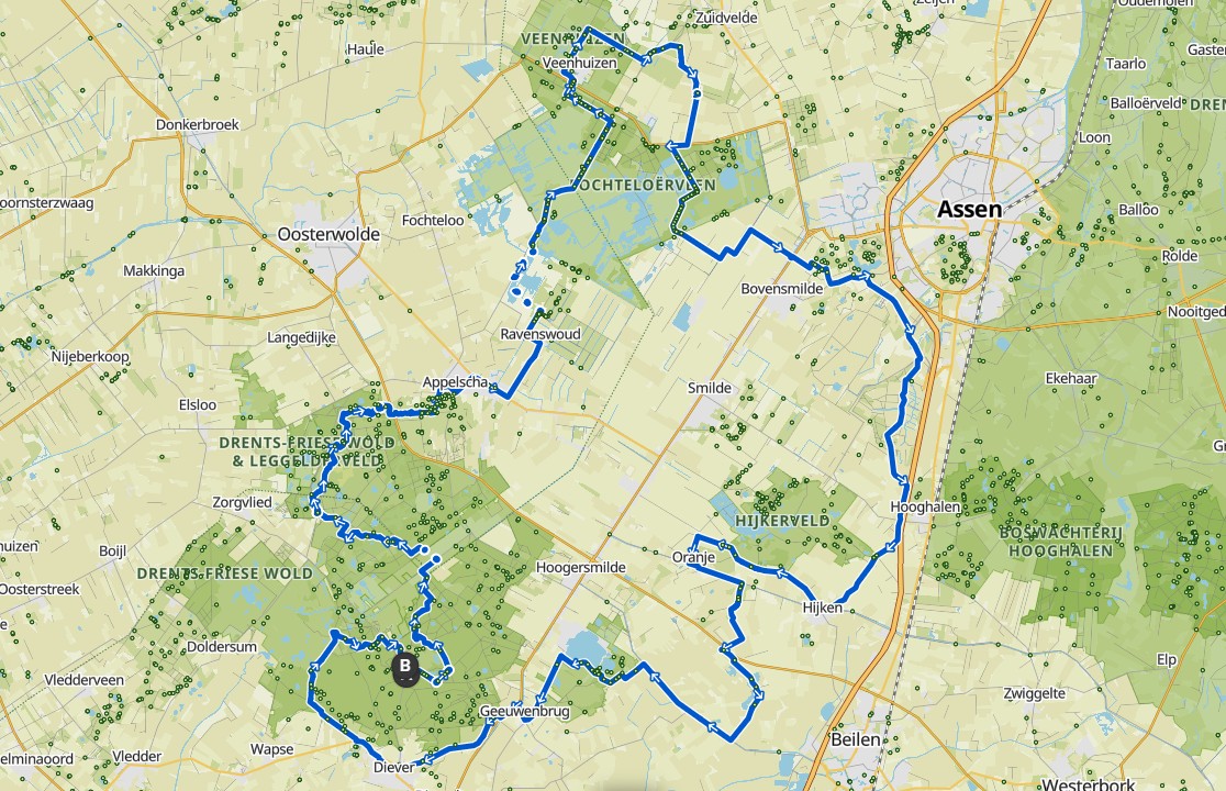 NL Gravel Hotspots Route Drenthe Komoot
